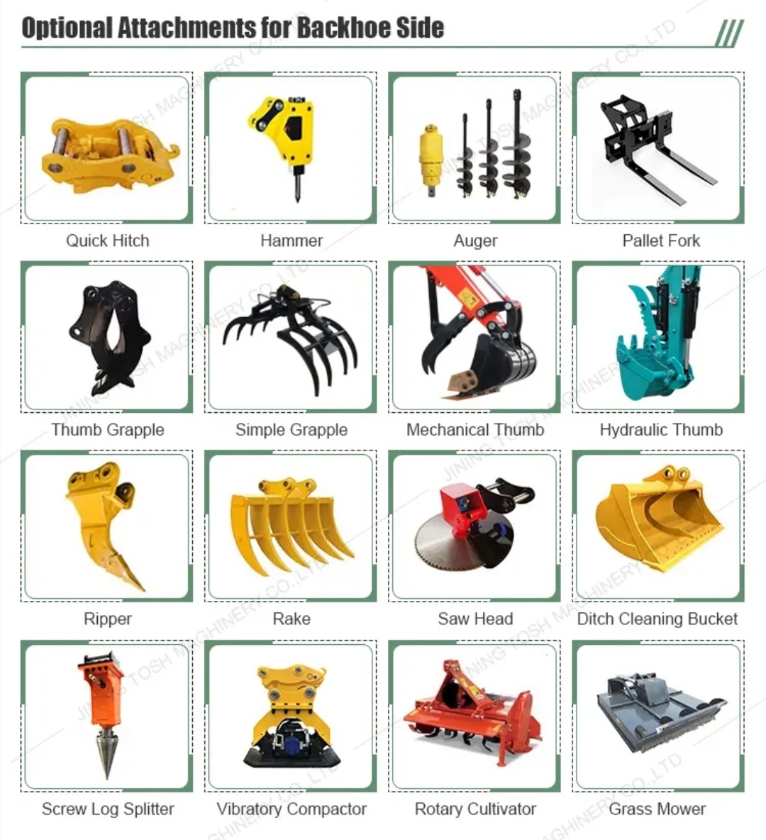 Bild von Heckbagger-Anbauteilen